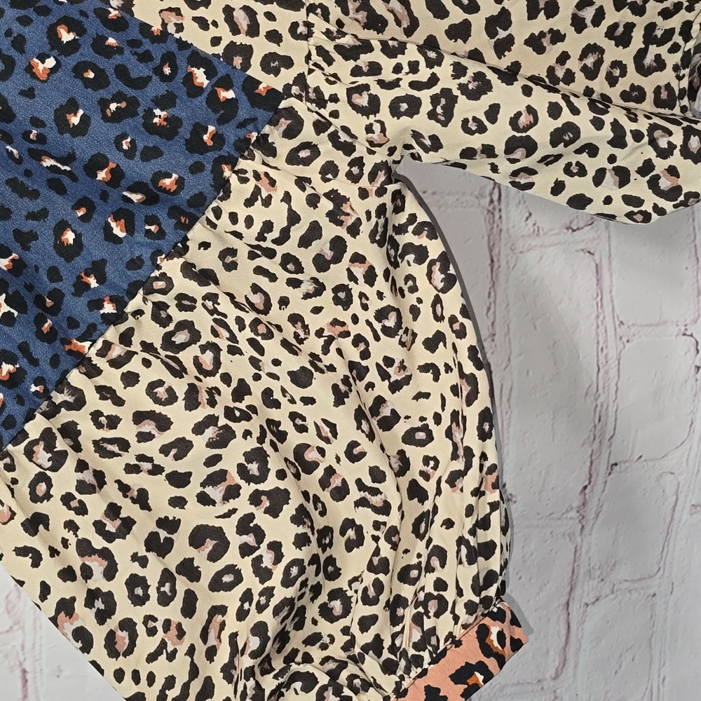 ODDY Multi Color Leopard Sleeve Womens Size M/L - Picture 4 of 9